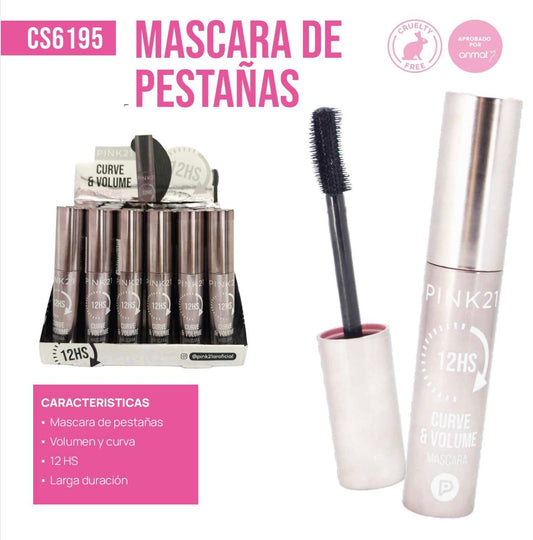 MASCARA DE PESTAÑAS 12HS CURVA Y VOLUMEN