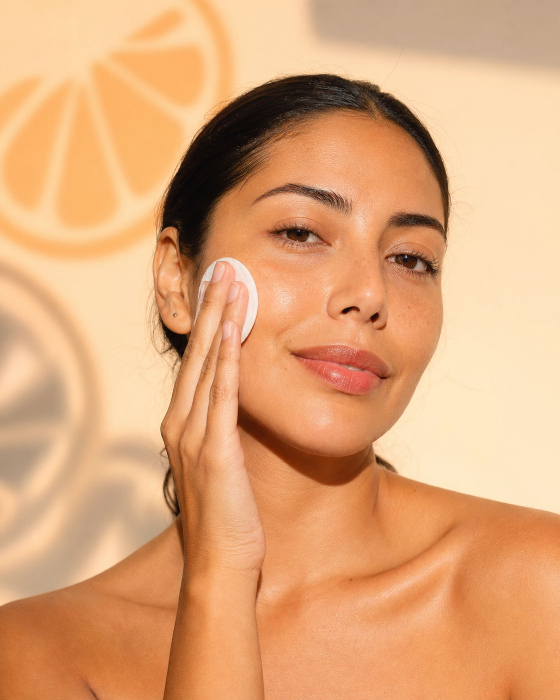 Aplicación suave de agua micelar Vitamina C