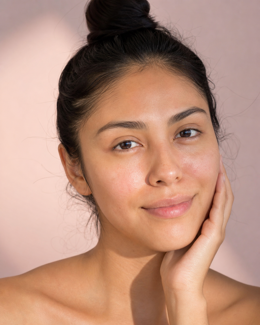 Rostro limpio después de desmaquillar