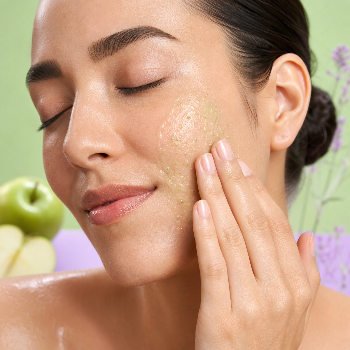 exfoliante manzana aplicacion
