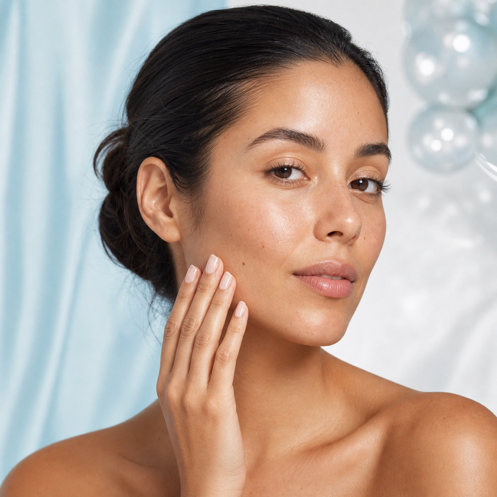 Piel fresca después de una exfoliación suave