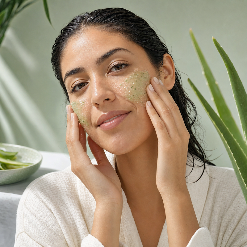 exfoliante aloe masajear