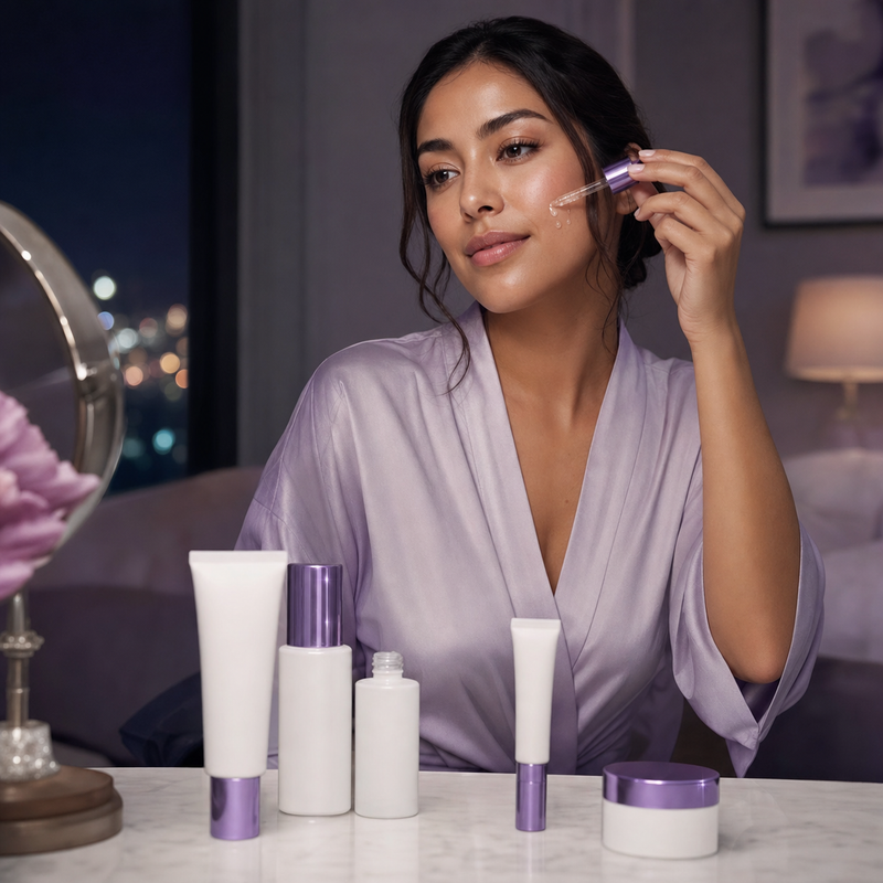 Rutina nocturna completa del set de retinol