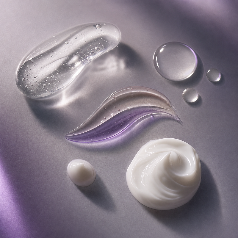Texturas del set nocturno de retinol