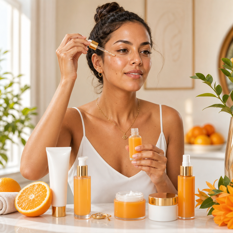 Rutina facial con vitamina C