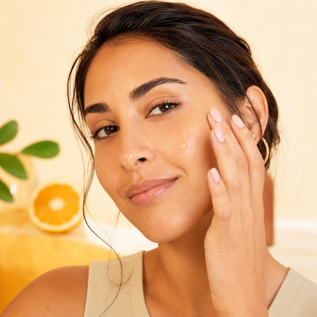Aplicación del súper sérum de vitamina C